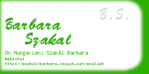 barbara szakal business card